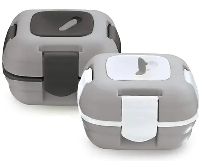 Isolierte Lunchbox 2er-Pack, 473 ml, luftdicht, grau