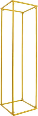 Produktbild von Blumenständer für Hochzeit - Metall Boden-/Vasenständer - 50×50×180 cm - Größe L - Hoher Säulenständer - Gold