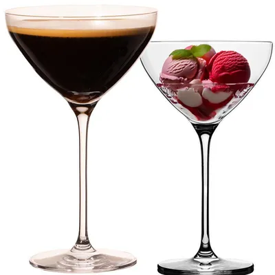 Produktbild von IMPERIAL Martini Gläser Set 2 Stück – 330ml Cocktailgläser aus Crystalline Glas – klassisches Coupeglas transparent Spülmaschinenfest