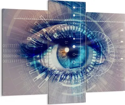 Produktbild von Bild auf Leinwand - Leinwandbild - Cyberspace Daten digitales - 130x100cm - Wand Bild - Wanddeko - Leinwanddruck - Bilder - Kunstdruck - Wanddekoration - Leinwand bilder - Wandkunst - CB130x100-3188