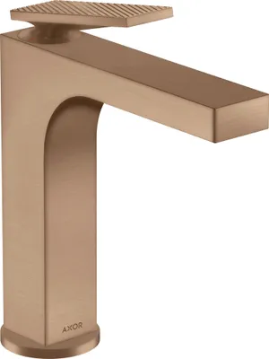 Produktbild von Einhebel-Waschtischmischer AXOR CITTERIO 160 m ZAG HGri Rautenschliff bru red gold Hebelgriff, Rautenschliff brushed red gold