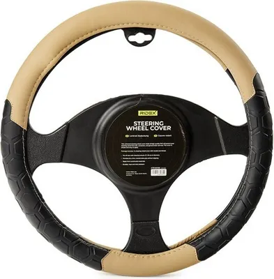 Produktbild von RIDEX 4791A0160 Lenkradbezug Polyurethan Ø37-39cm Beige Schwarz Lenkradhülle