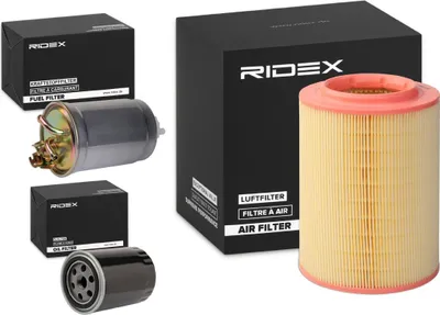 Produktbild von RIDEX Filterset Inspektionspaket Filtersatz für VW Transporter IV Bus (70B, 70C, 7DB, 7DK, 70J, 70K, 7DC, 7DJ) Transporter IV Kastenwagen für AUDI