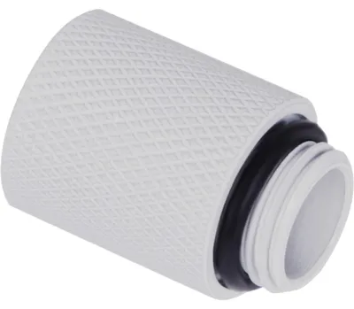 Produktbild von Eiszapfen Verlängerung 20mm G1/4 AG auf G1/4 IG - White (weiß, für weiche Schläuche (PVC, Silikon, Neoprene))