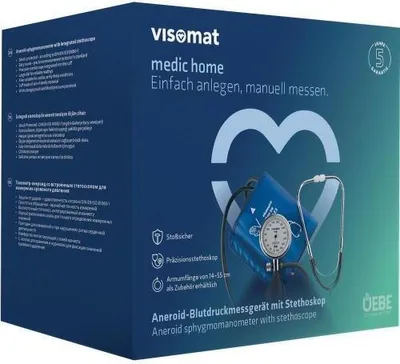 Produktbild von visomat medic home Aneroid Blutdruckmessgerät mit Stethoskop, 1 St. Blutdruckmessgerät