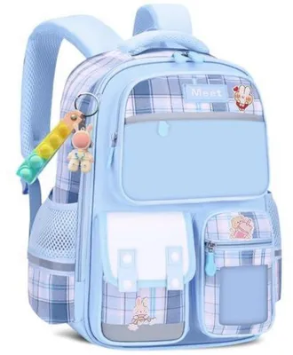 Produktbild von Schulrucksack Mädchen 1-6 Klasse mit Brustgurt Reflektierend Blau