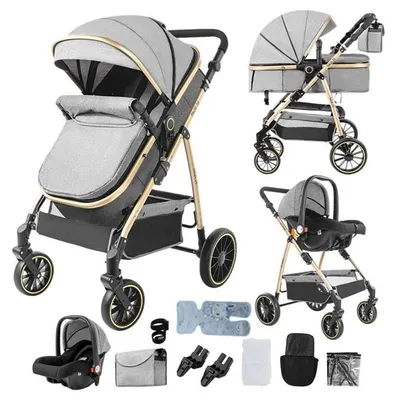 Productafbeelding van MAGIC ZC 3-in-1 kinderwagen met autostoel en reiswieg grijs