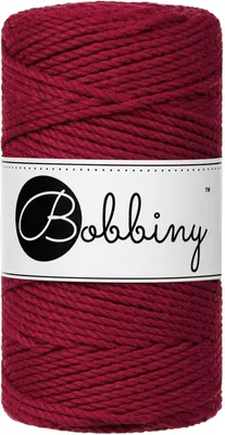 Obrázek produktu pro Bobbiny 3PLY Macramé Rope 3 mm 100 m Red Velvet Šňůra
