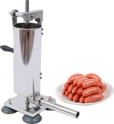 Obrázek produktu pro Ruční plnička klobás, objem 3 litry, trubky z nerezové oceli, uživatelsky přívětivý design