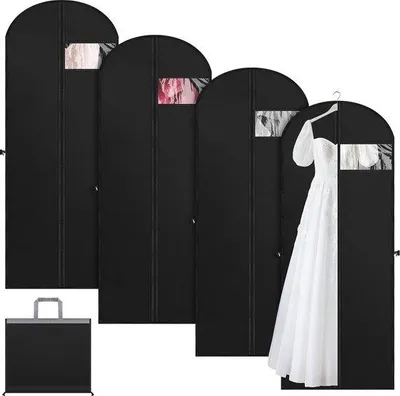 Obrázek produktu pro Taška na oblečení 180 x 60 cm, na zip, skládací, prachotěsná, balení po 4 kusech