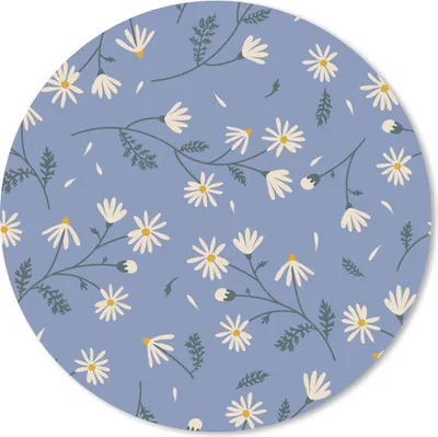 Produktbild von MuchoWow® Mauspad Mousepad Blumen - Muster - Gänseblümchen 50x50 cm - Mousepads - Maus Mat - Pad - Mausunterlage - Vinyl