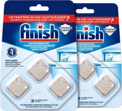 Produktbild von Finish Maschinenreiniger während des Waschens - 6 Stück