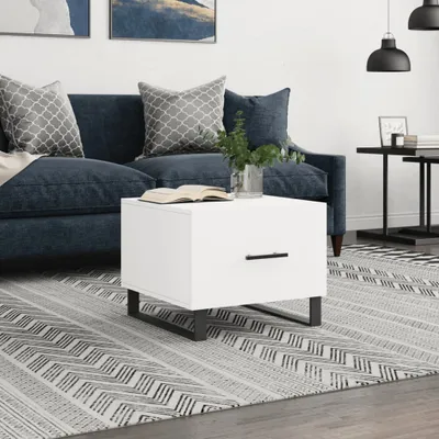 Produktbild von [Home] Couchtisch Weiß 50x50x40 cm Holzwerkstoff , Neue Mode 2024 im häuslichen Leben