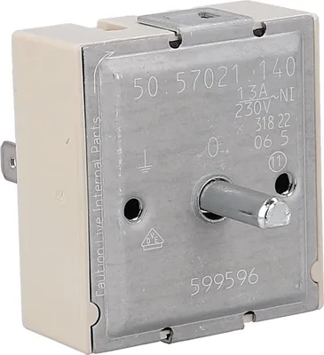 Produktbild von easyPART passend für 599596 gorenje Kochplattenschalter Energieregler rechtsdrehend aufsteigender Einkreisregler Kochfeld Herd EGO 50.57021.140 stufenlose Regulierung passend