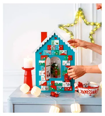 Produktbild von Holzfiguren 2 cm für Adventskalender beige