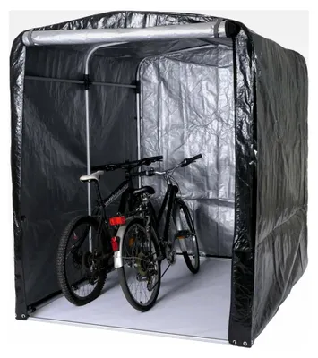 Produktbild von Fahrradgarage HWC-N61, Foliengarage zur Aufbewahrung, Garagenzelt, Alu UV-Schutz, wasserfest, 201x157x201cm - anthrazit
