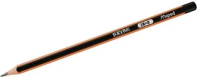 Produktbild von Maped Bleistift BLACK'PEPS, 2B, schwarz/orange, 12 Stück