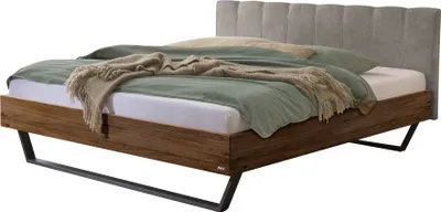 Produktbild von HASENA Schwebebett Enrico Nussbaum Kopfteil grey 140x200