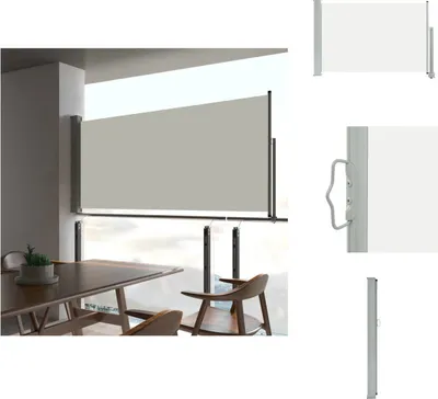 Produktbild von vidaXL Ausziehbare Seitenmarkise 60×300 cm Creme -  Sonnenschirme & Sonnenschutze
