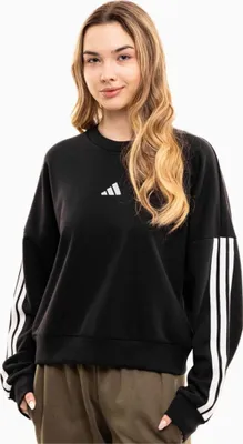 Produktbild von adidas Damen Essentials 3-Stripes French Terry Sweatshirt, Black/White, XL