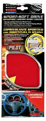 Obrázek produktu pro Sportovní potah volantu Soft Drive z mikrovlákna - U - Ø 37/41 cm - Červený