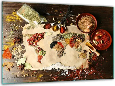 Image de Plaques de recouvrement en verre pour cuisinière Planche à découper universelle 30x22cm épices