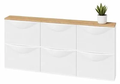 Productafbeelding van Elzusha - Massief Eiken Plank voor 3 Schoenenkasten - 154 x 16 x 2 cm - Eikenhout