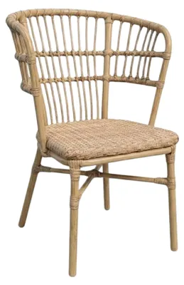 Image de Chaise de restaurant en Rotin tressage nylon Beige pour Exterieur