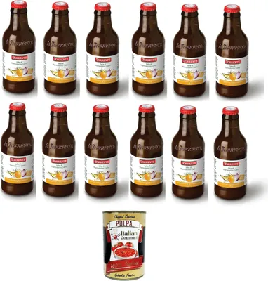 Produktbild von La Torrente Salsa di Pomodorino Giallo con cipolla di Tropea IGP Gelbe Tomatensauce von La Torrente mit Tropea-Zwiebeln IGP 12x 330gr + Italian Gourmet polpa 400g
