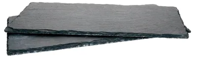 Produktbild von 2x Schieferplatten 17 x 34 cm Tisch-Set Untersetzer Servierplatte Naturschiefer
