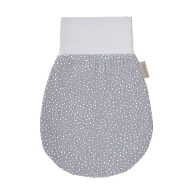 Produktbild von KraftKids Strampelsack Frühling Sommer Musselin grau Punkte 60 cm lang (6-12 Monate)