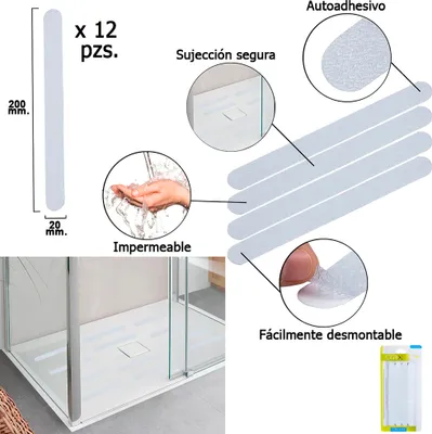 Image de Bandes antidérapantes autocollantes pour salles de bain/douches