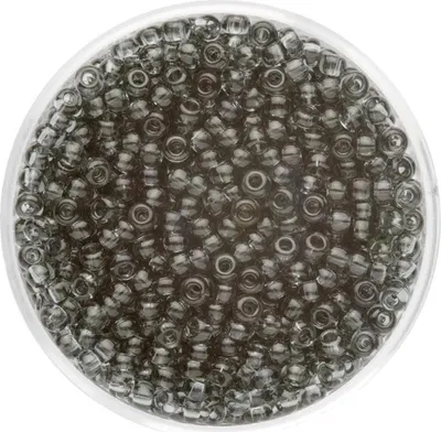 Produktbild von Glorex Rocailles Perlen 2,6 mm 17 g grau