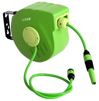 Produktbild von Outsunny Schlauchtrommel Schlauchaufroller Automatik 10+1m Druckluft Garten Grün