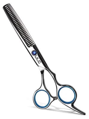 Produktbild von Effilierschere Friseur Profi Haarschere 16,5 cm Blau Japanischer Edelstahl Gezahnte Klinge