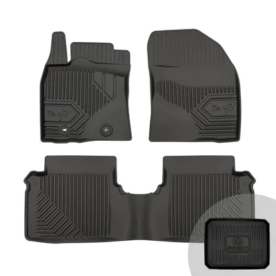 Produktbild von FROGUM No.77 Gummimatten Ganzjahresset von Auto Fußmatten Autofussmatten für Toyota Avensis III 2009-2018