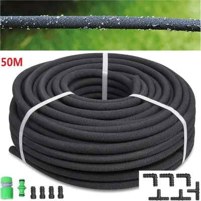 Produktbild von Gartenschlauch - Tropfschlauch - Bewässerungsschlauch - Wasserschlauch - Sprühschlauch - 50 Meter Länge