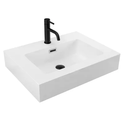 Zdjęcie produktu dla Umywalka Konglomeratowa Nablatowa Alison 60 - Nowoczesny Design, Łatwa w Czyszczeniu
