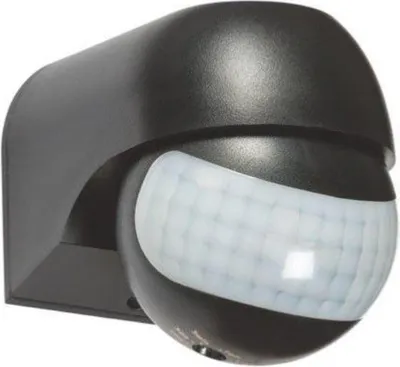 Produktbild von Wasserdichter Bewegungsmelder 180° IP44 Schwarz