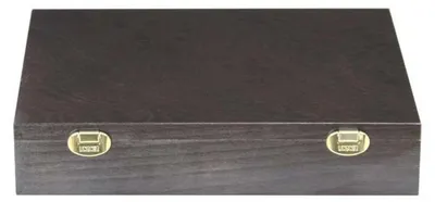 Produktbild von Echtholzkassette CARUS mit 4 Tableaus für 24 Euro-Kursmünzensätze