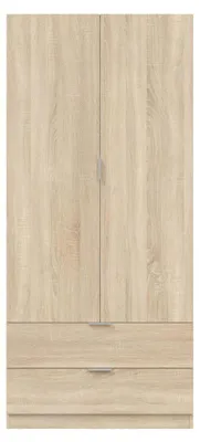 Produktbild von Zweigeteiliger Kleiderschrank, Schlafzimmer Braun Eiche 52x180h cm