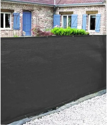 Image de Panneau pare-vue 1 x 3 m, 5/5 opaque - HDPE 350 g/m² - Anthracite