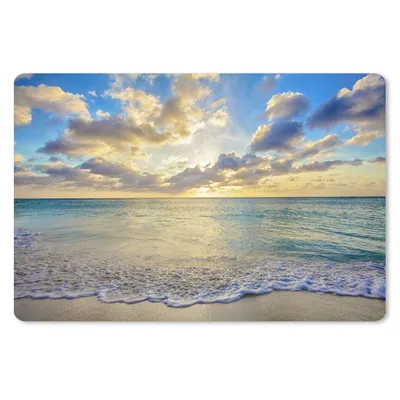 Produktbild von MuchoWow® Mauspad Mousepad Meer - Strand - Wolken - Sonne 27x18 cm - Mousepads - Maus Mat - Pad - Mausunterlage - Büroartikel - Desk Matten
