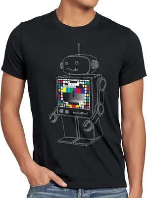Produktbild von style3 Sheldon Testbild Roboter T-Shirt Herren