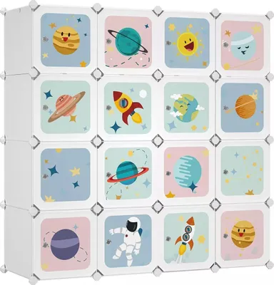 Immagine prodotto di In And OutdoorArmadio per bambini - Armadio - Tessuti pieghevoli - Organizzatore di armadi - Camera da letto - Appendiabiti - 123 cm