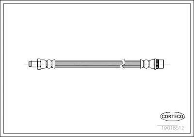 Produktbild von CORTECO 19018512 Bremsschlauch Hinten für RENAULT LAGUNA I (B56, 556) LAGUNA I Grandtour (K56) 25 Schrägheck