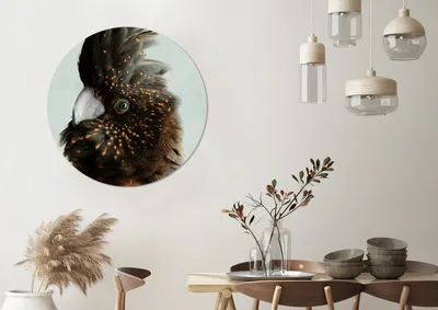 Produktbild von MuchoWow® - Wand-Kreis - Wohnzimmer - Bild - Runde - Wanddeko - Dibond - Kunstdrucke