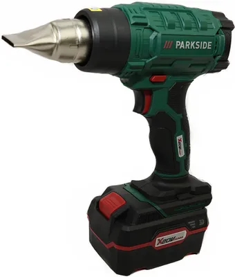 Zdjęcie produktu dla PARKSIDE® Akumulatorowa dmuchawa na gorące powietrze 20 V PHLGA 20-Li / w zestawie akumulator (4 Ah) i ładowarka (4,5 A) + ołówek stolarski HEADNMORE® i miarka 1 m