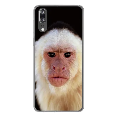 Produktbild von MuchoWow® Handyhülle Schutzhülle Hülle für Huawei P20 Affe - Fell - Schwarz Silikon Softcase Handy Hülle - Hardcover