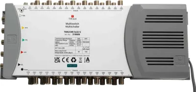 Produktbild von Triax 318606, 5 Eingänge, 32 Ausgänge, 950 - 2200 MHz, 47 - 694 MHz, 1.0, 2.0, 180 - 264 V